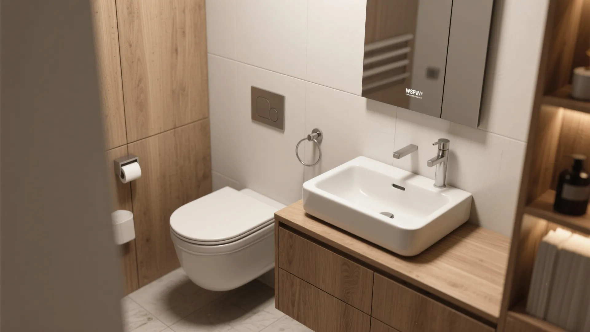 5. Wall-mounted fixtures and vertical storage