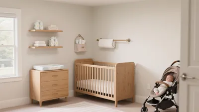 Calm Nursery Design with Natural Wood and Soft Neutrals