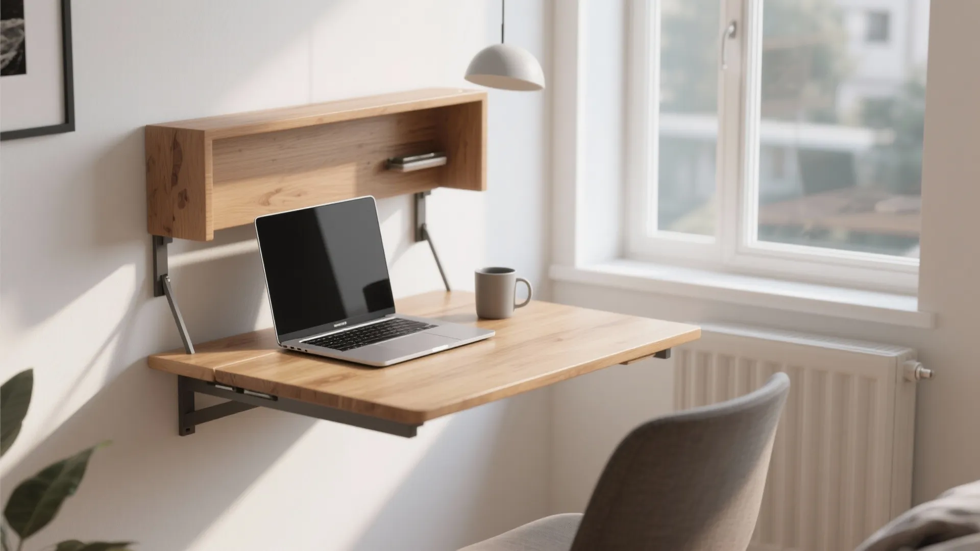 Idea 1: Wall-Mounted Drop-Leaf Table