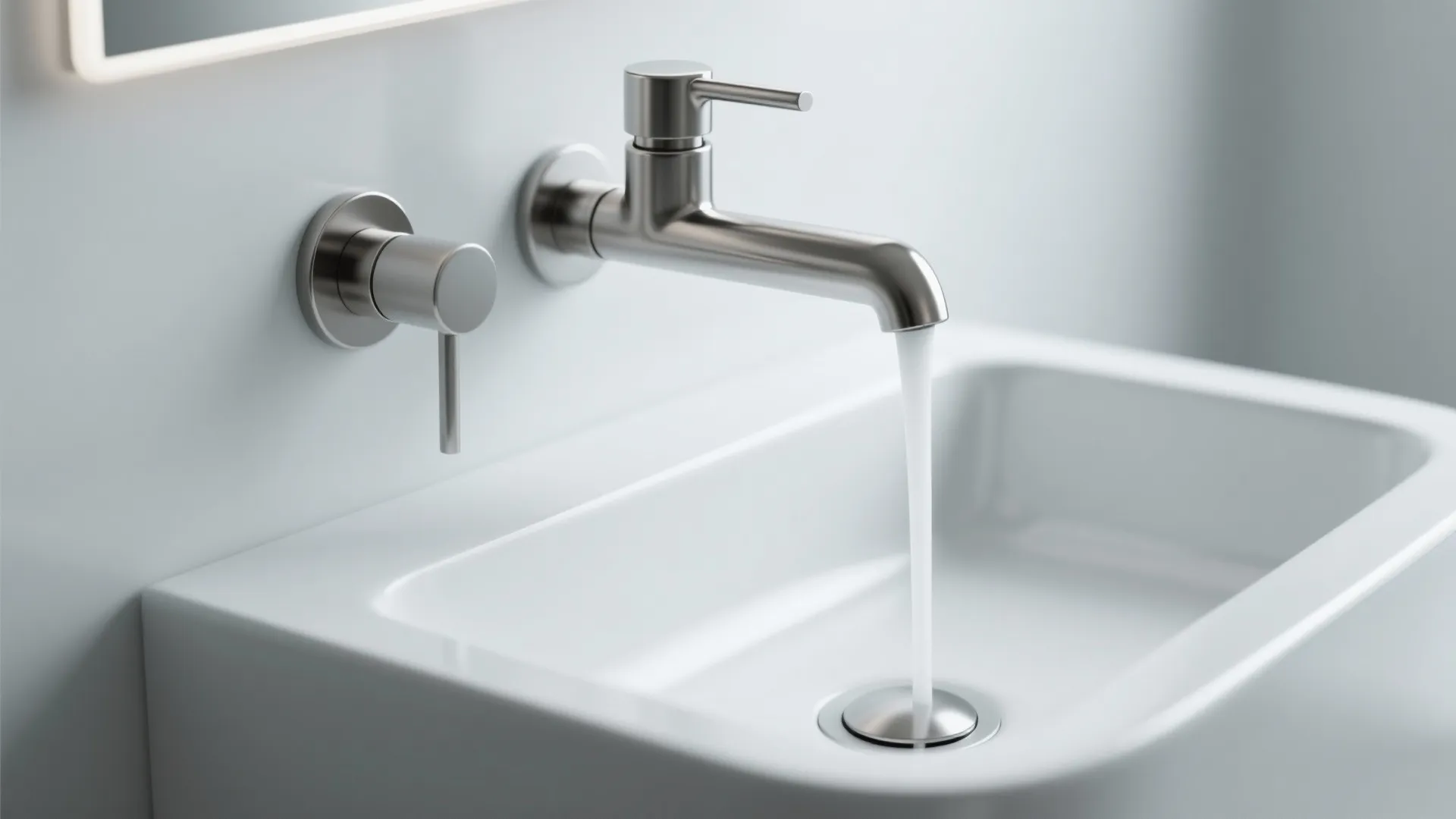 8. Try wall-mounted taps