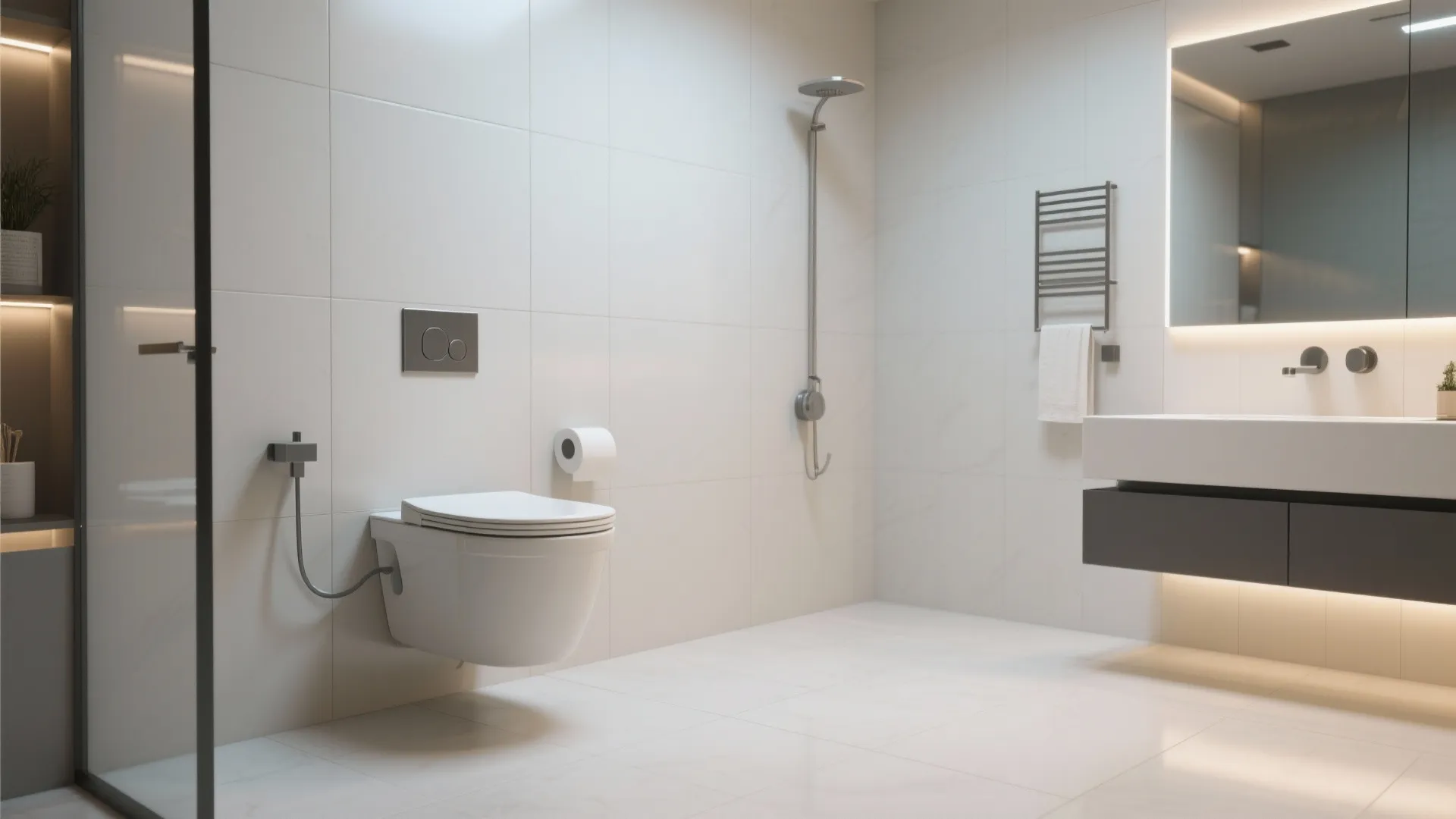 4. Wall-Mounted Toilet