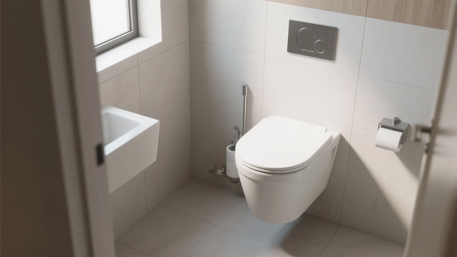 3. Wall-Mounted Toilet