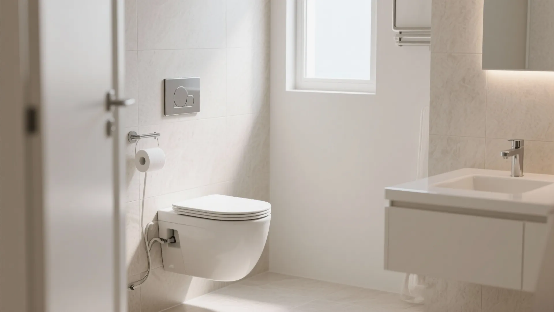 8. Wall-Mounted Toilet