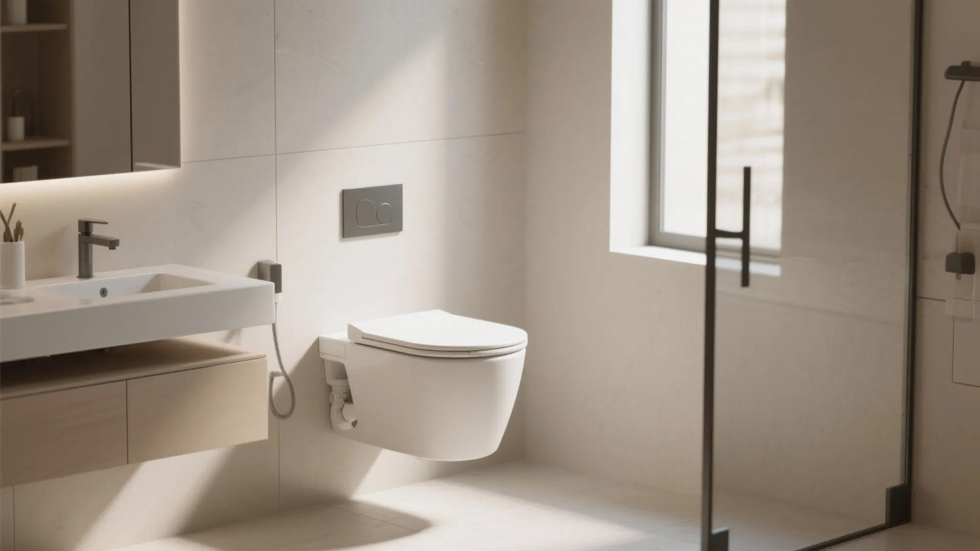 5. Wall-Mounted Toilet