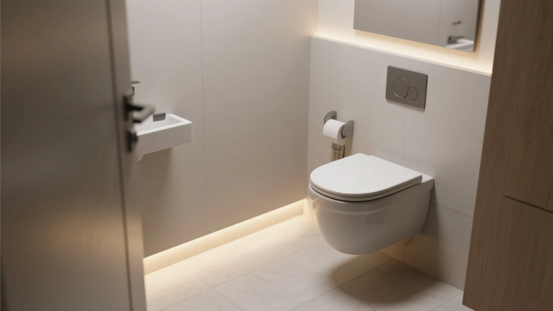 5. Wall-Mounted Toilet