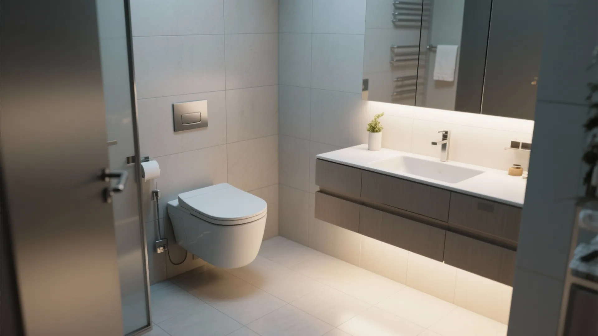 10. Wall-Mounted Toilet