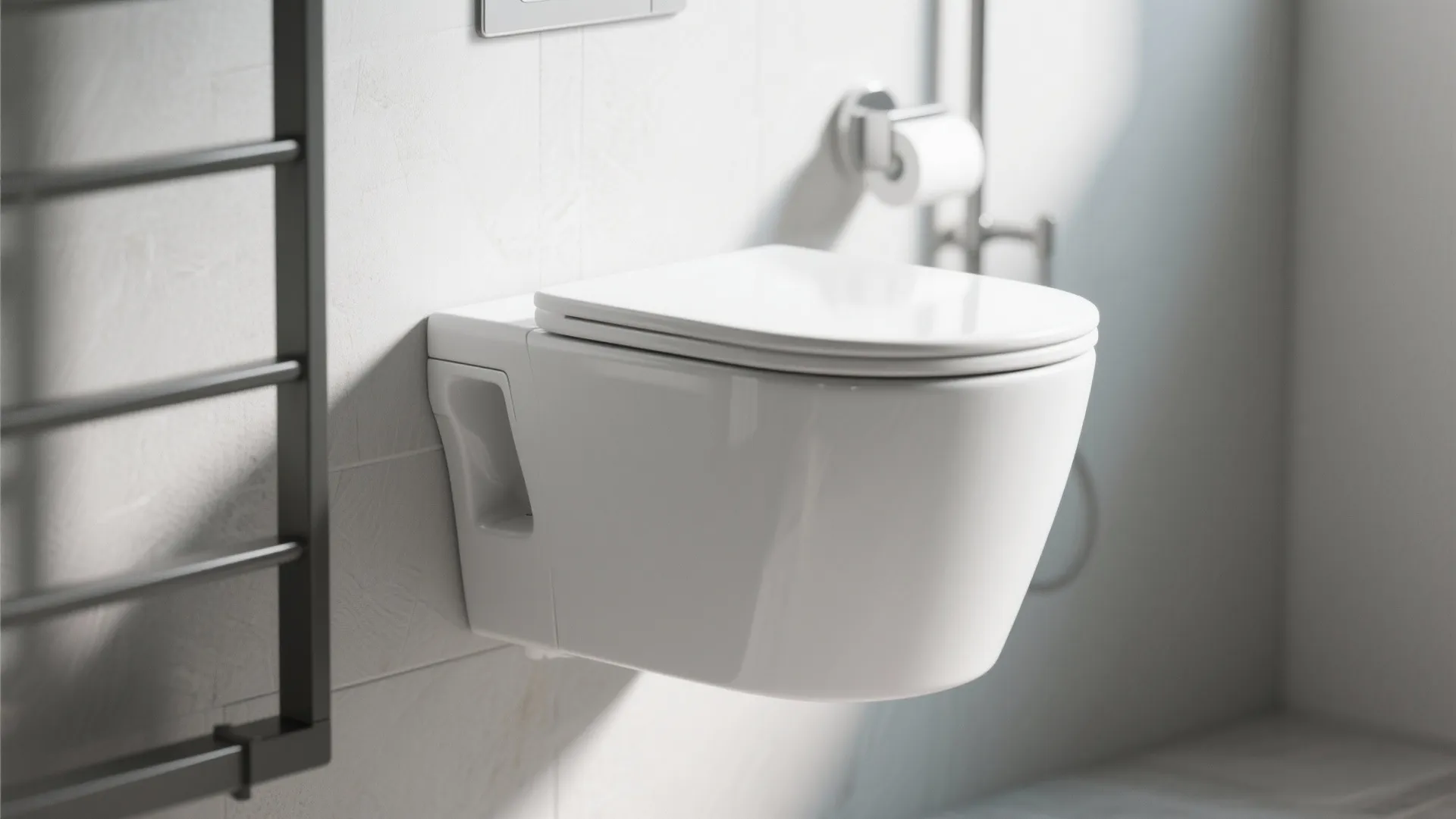9. Wall-Mounted Toilet