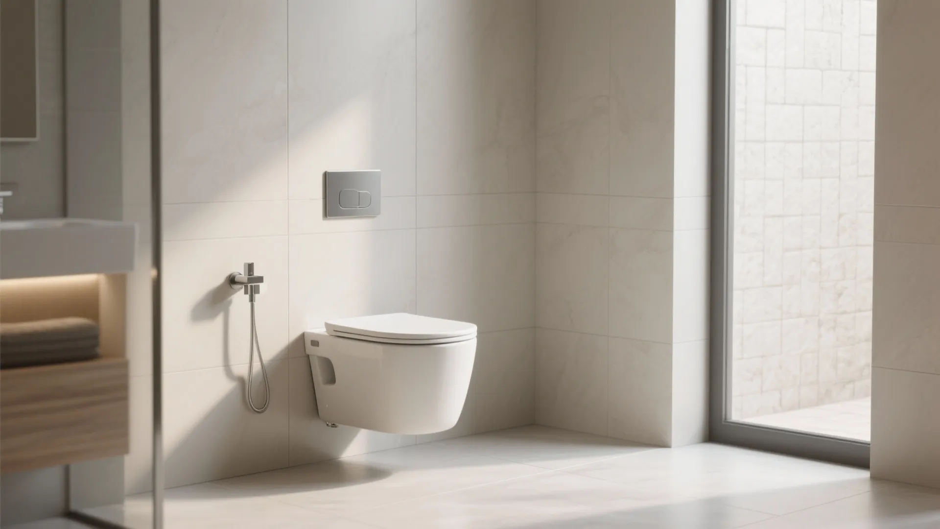 2. Wall-Mounted Toilet