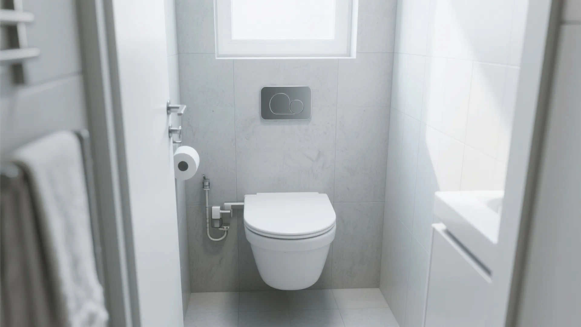 3. Install a Wall-Mounted Toilet