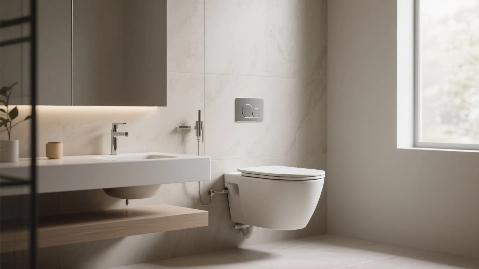 7. Wall-mounted Toilet