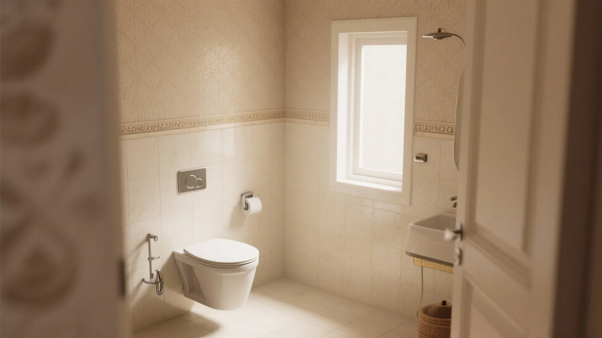 Compact wall-mounted toilet