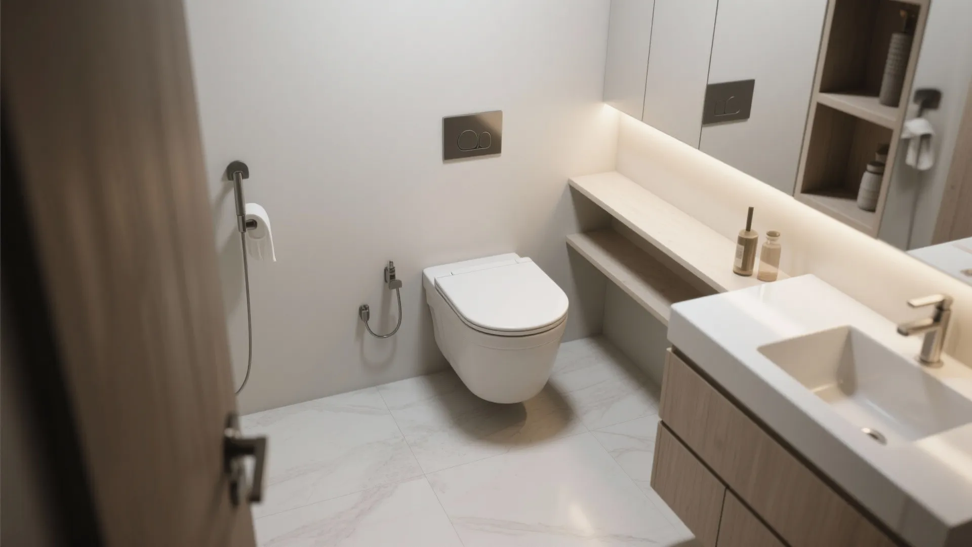 Idea 3: Wall-Mounted Toilet