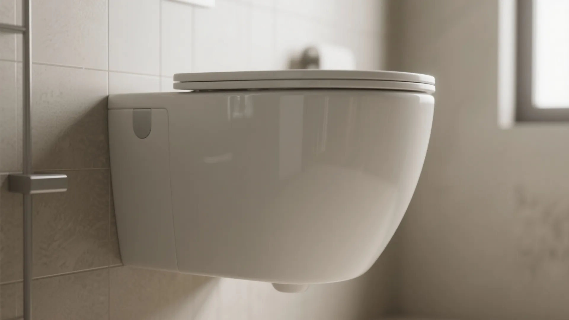 Wall-mounted toilets save inches