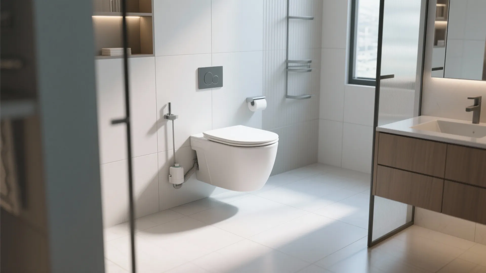 Wall-Mounted Toilets with Hidden Cisterns