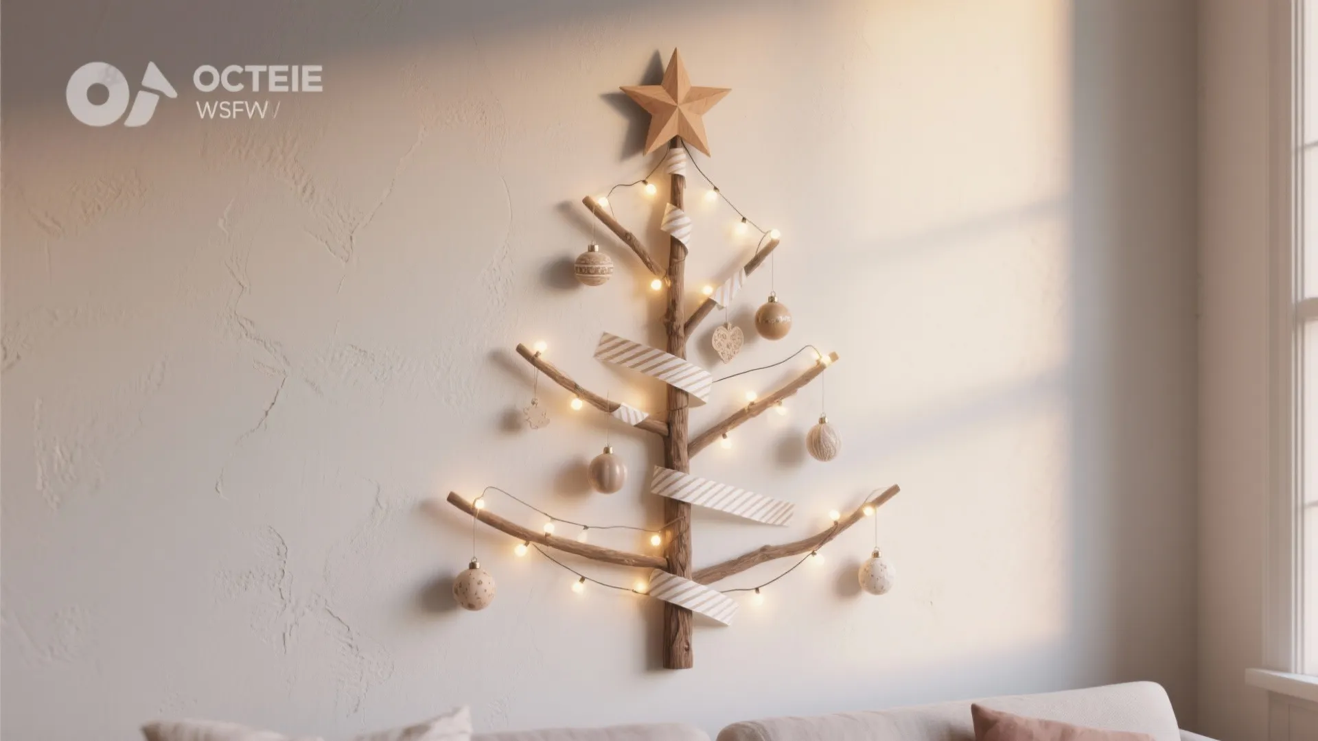 1. Wall-mounted Minimalist Tree