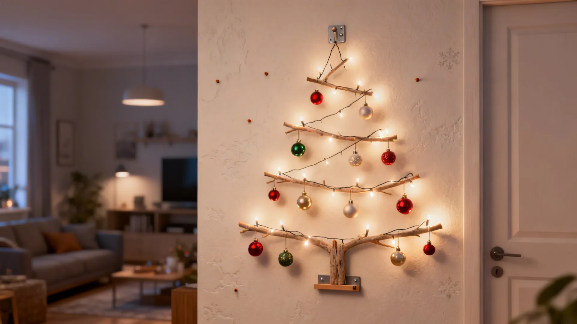 3. Wall-mounted or hanging tree