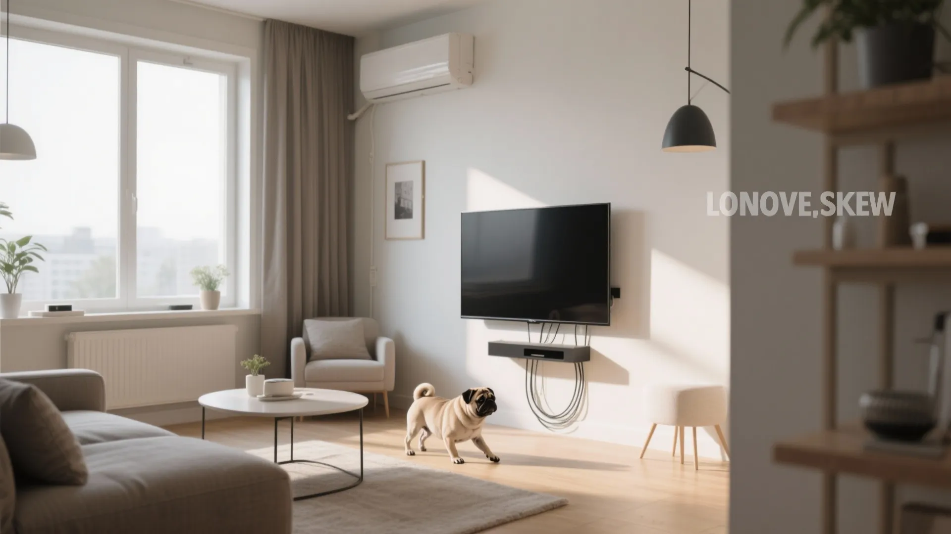 3. Wall-Mounted TV for Floor Clearance