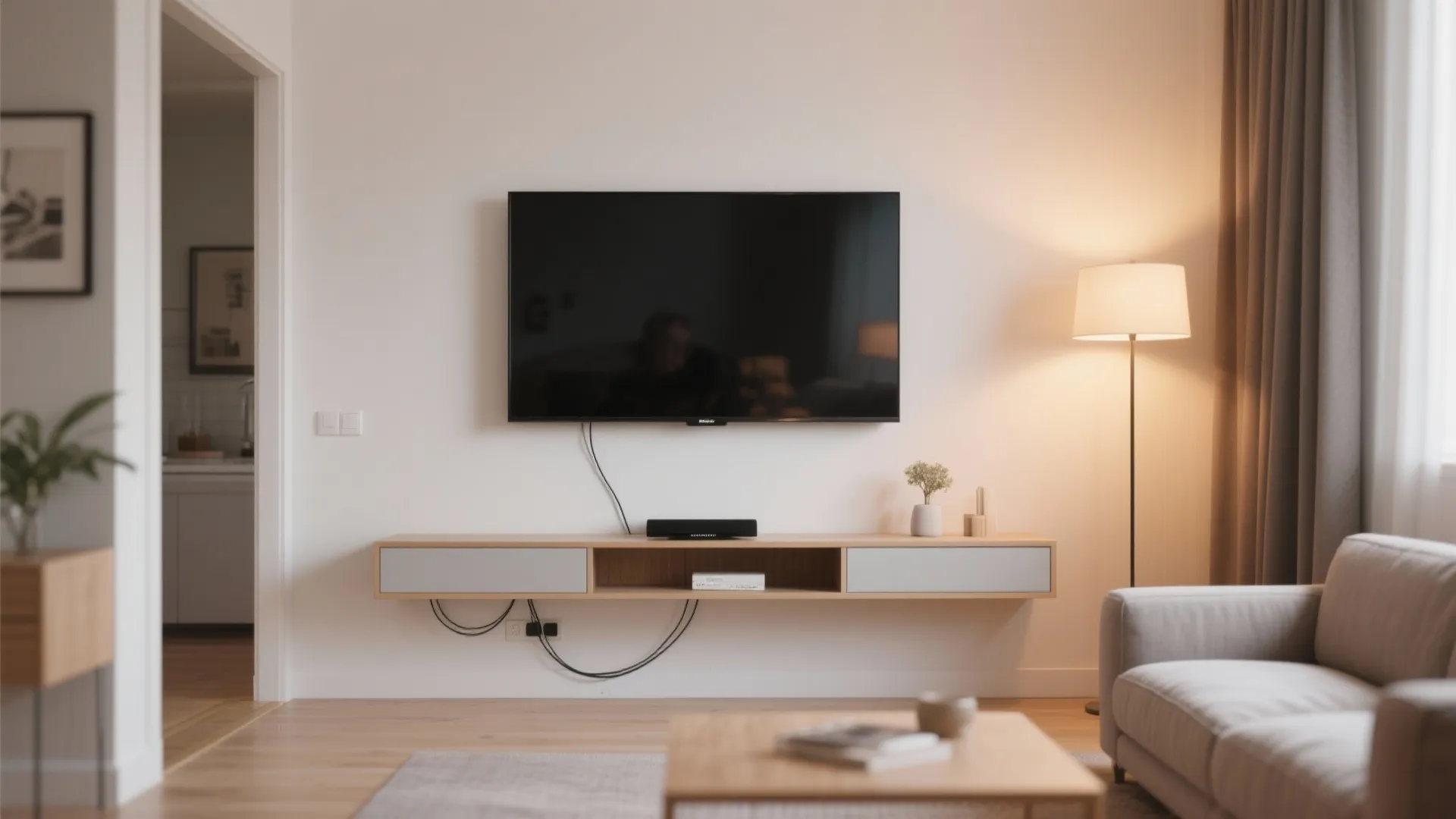 Wall-mounted TV unit