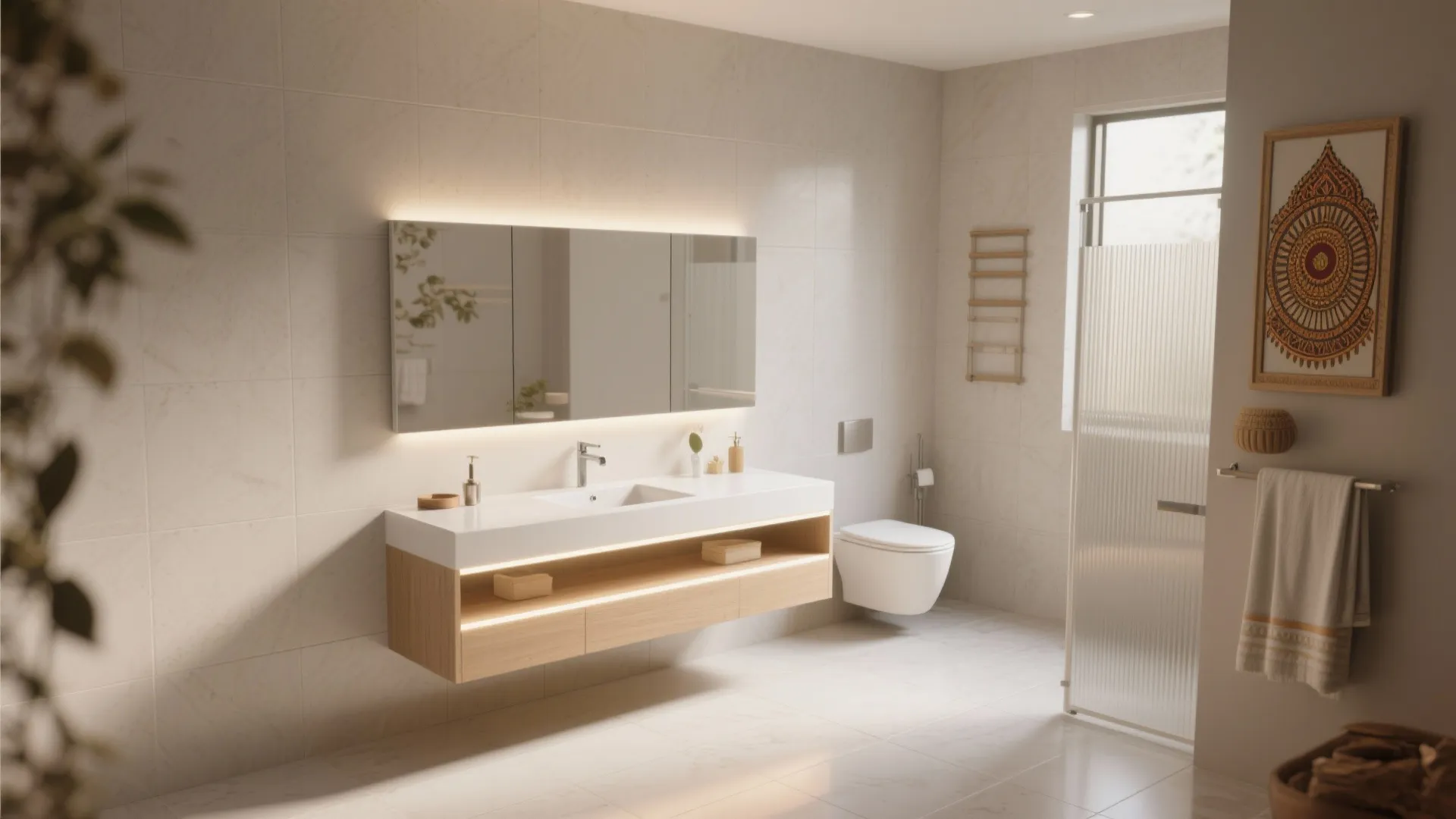 1. Wall-Mounted Vanities