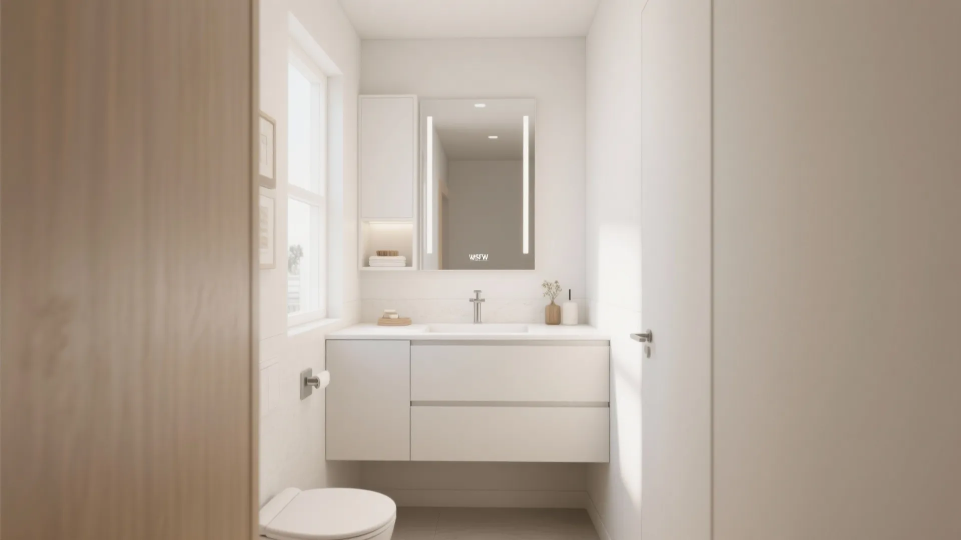 4. Wall-Mounted Vanity
