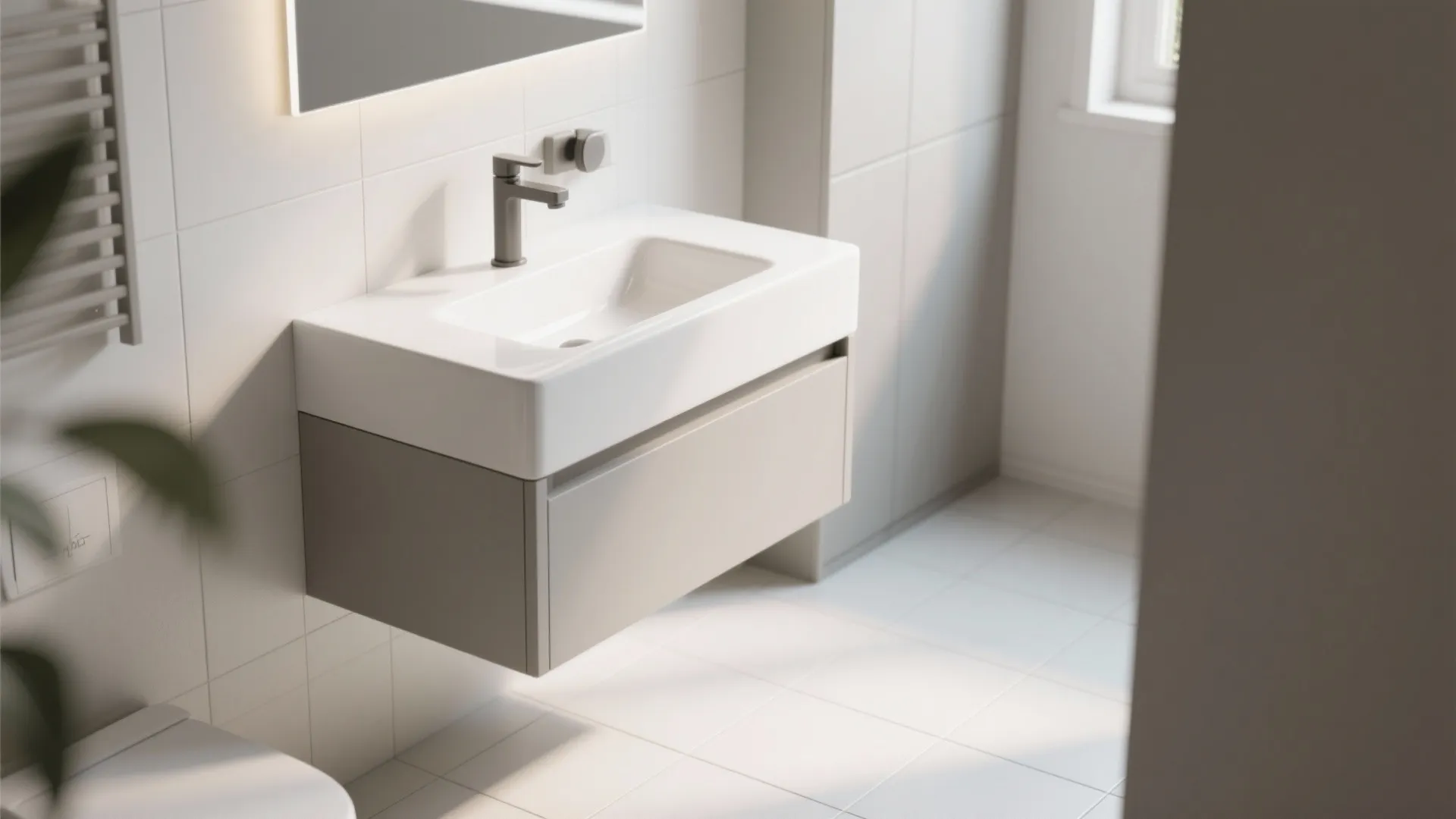 1. Wall-Mounted Vanities