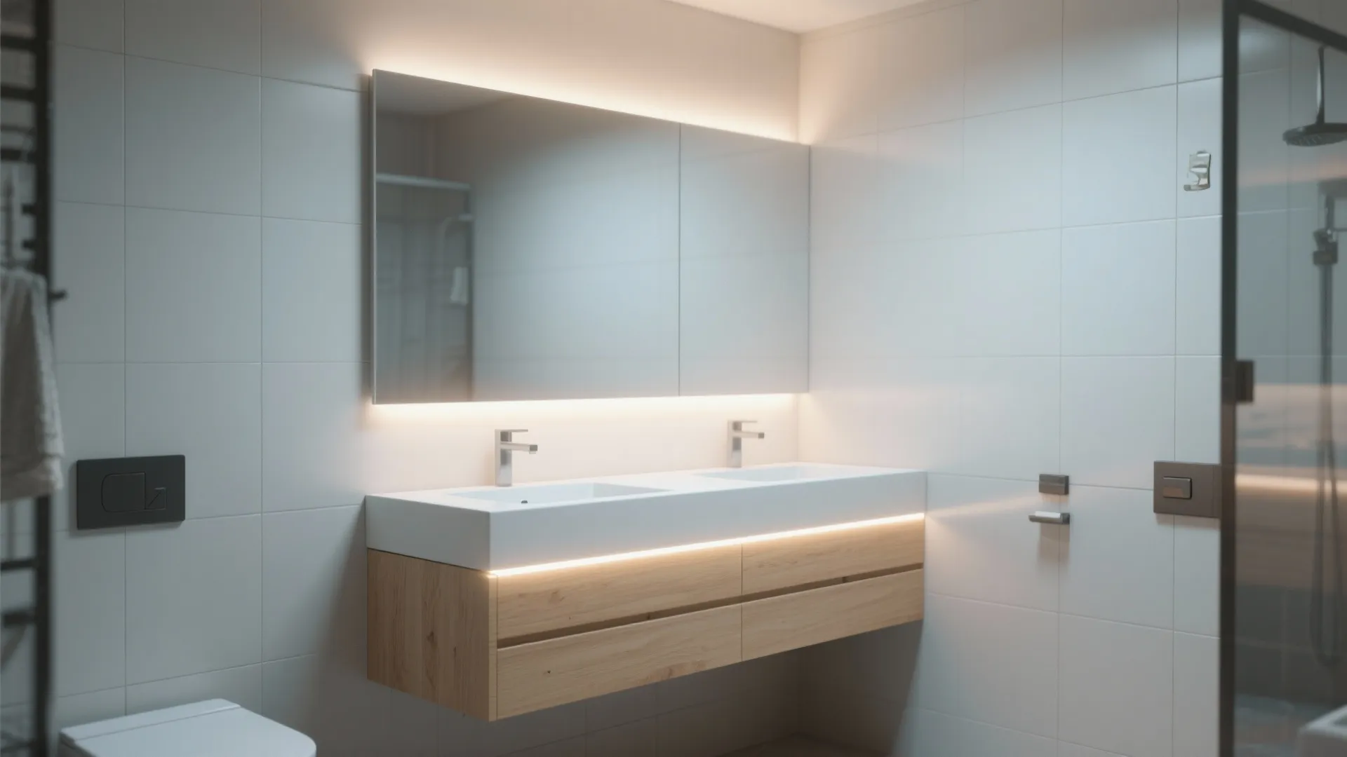 1. Wall-Mounted Vanity