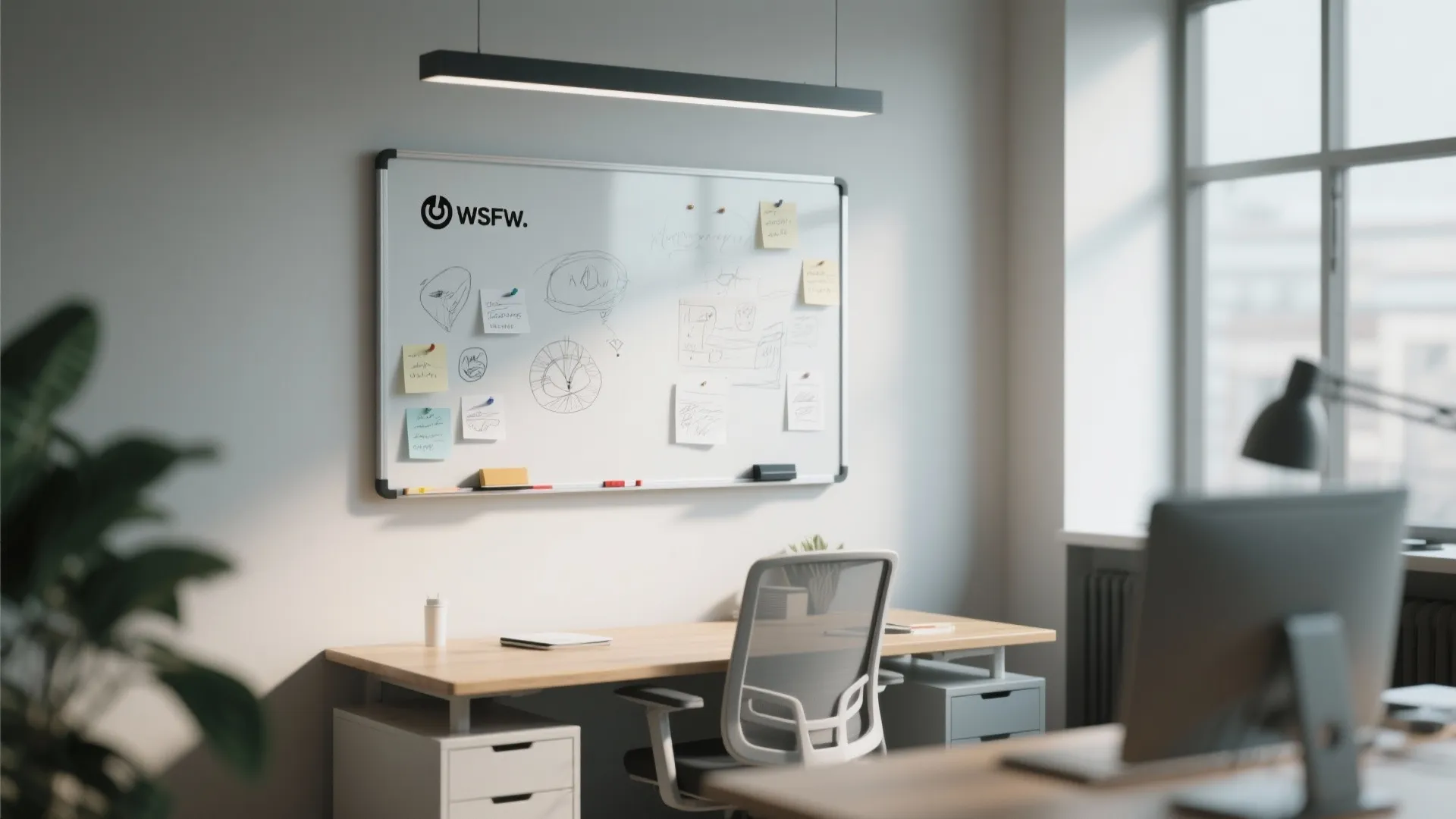 Wall-mounted Whiteboard