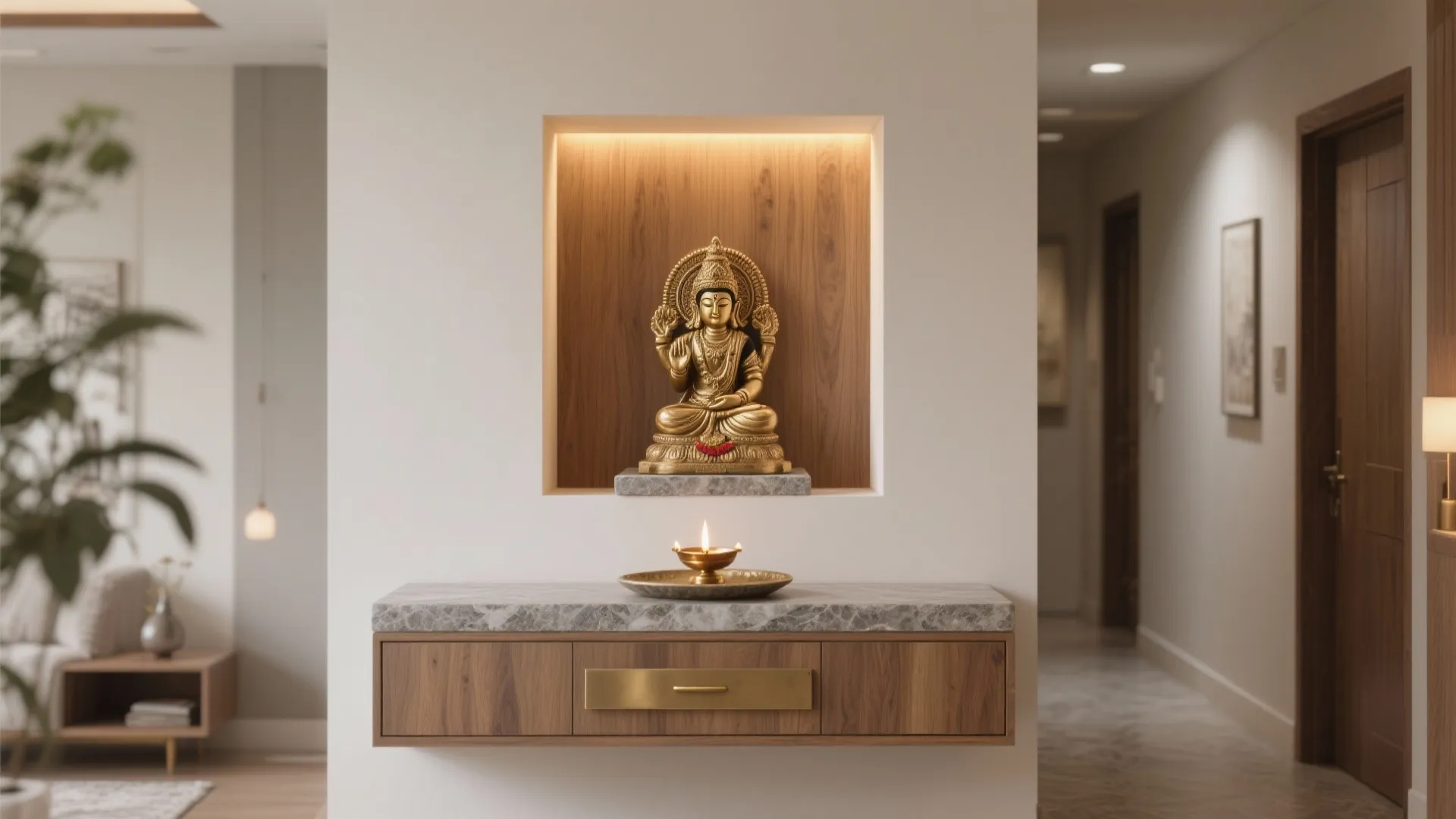 Minimal Wall-Niche Shrine