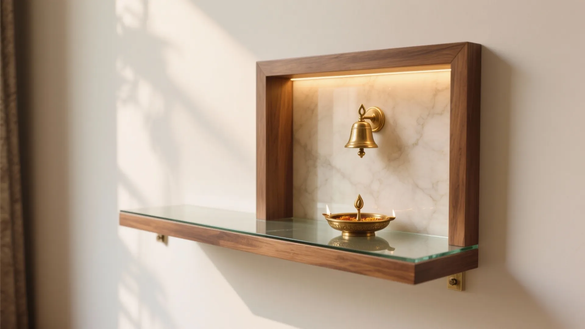 Minimal Wall-Mounted Pooja Niche