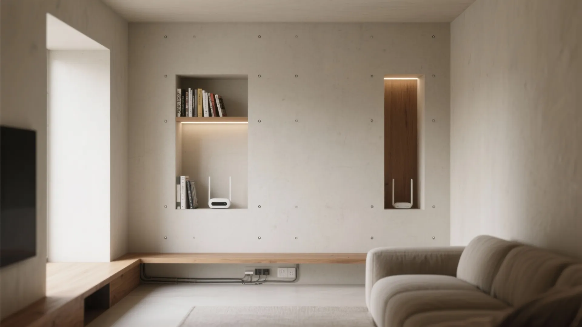 Minimalist Wall Niches for Smart Storage
