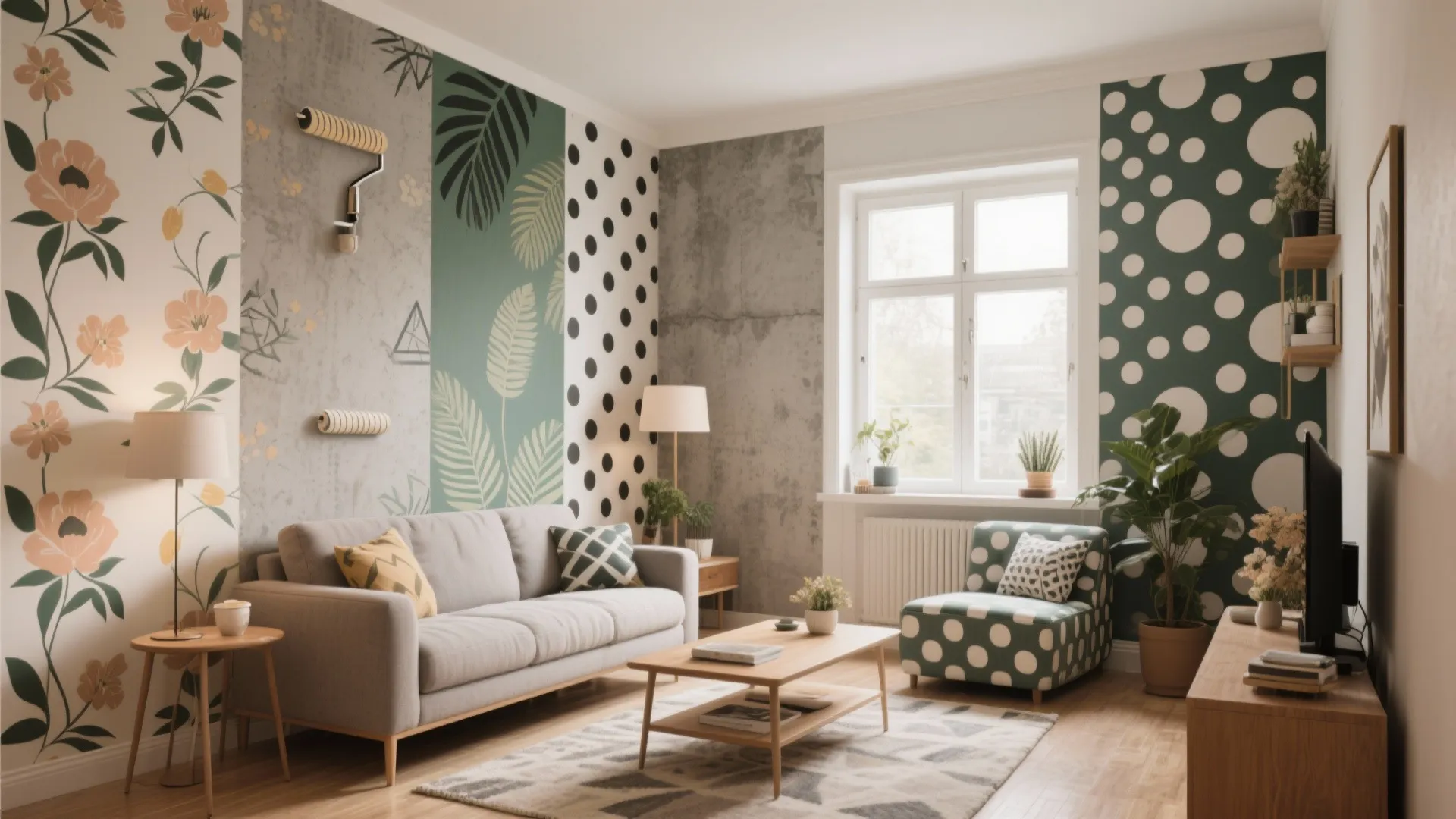 5 Wall Paint Design Roller Ideas