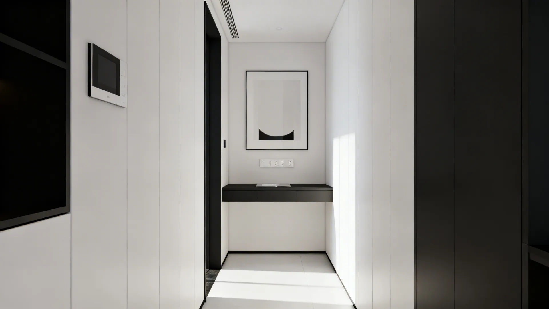 3. Wall-mounted electric panels to save floor space