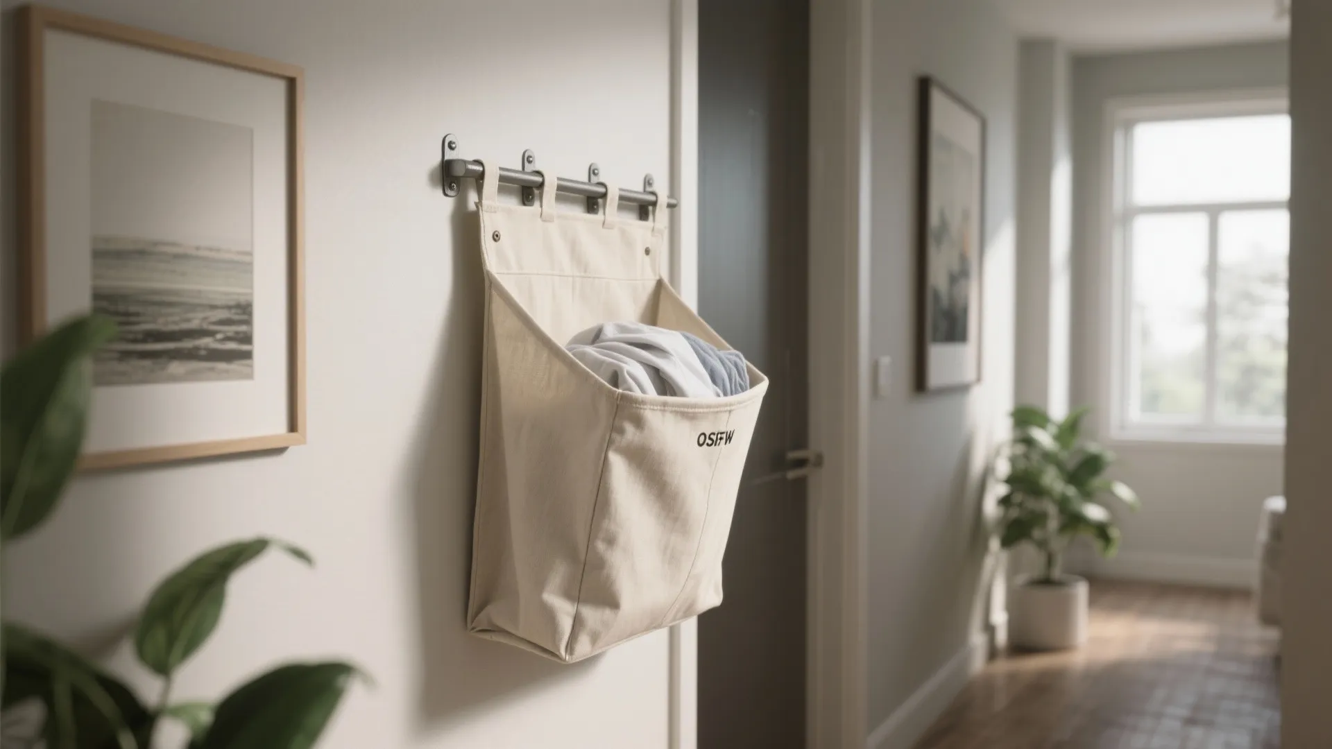 3. Wall-Mounted Folding Hamper
