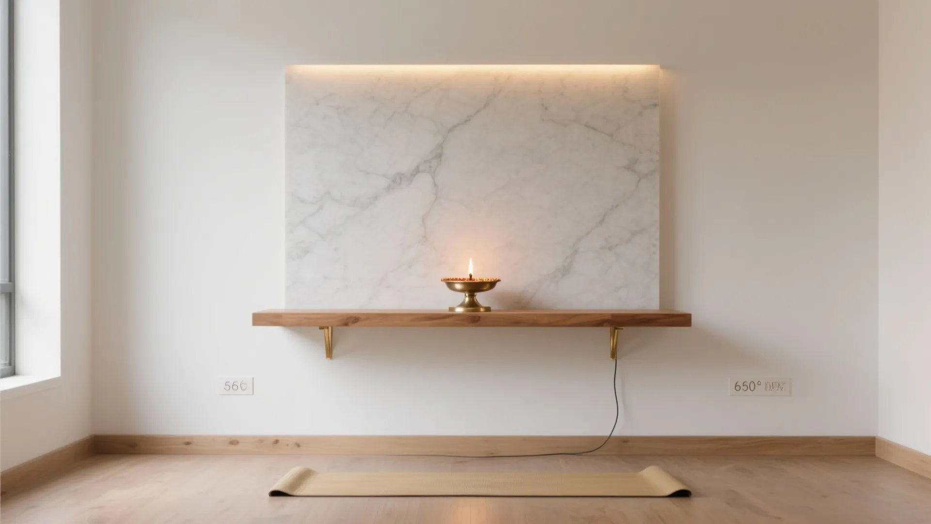 Minimalist Wall-Mounted Pooja Shelf