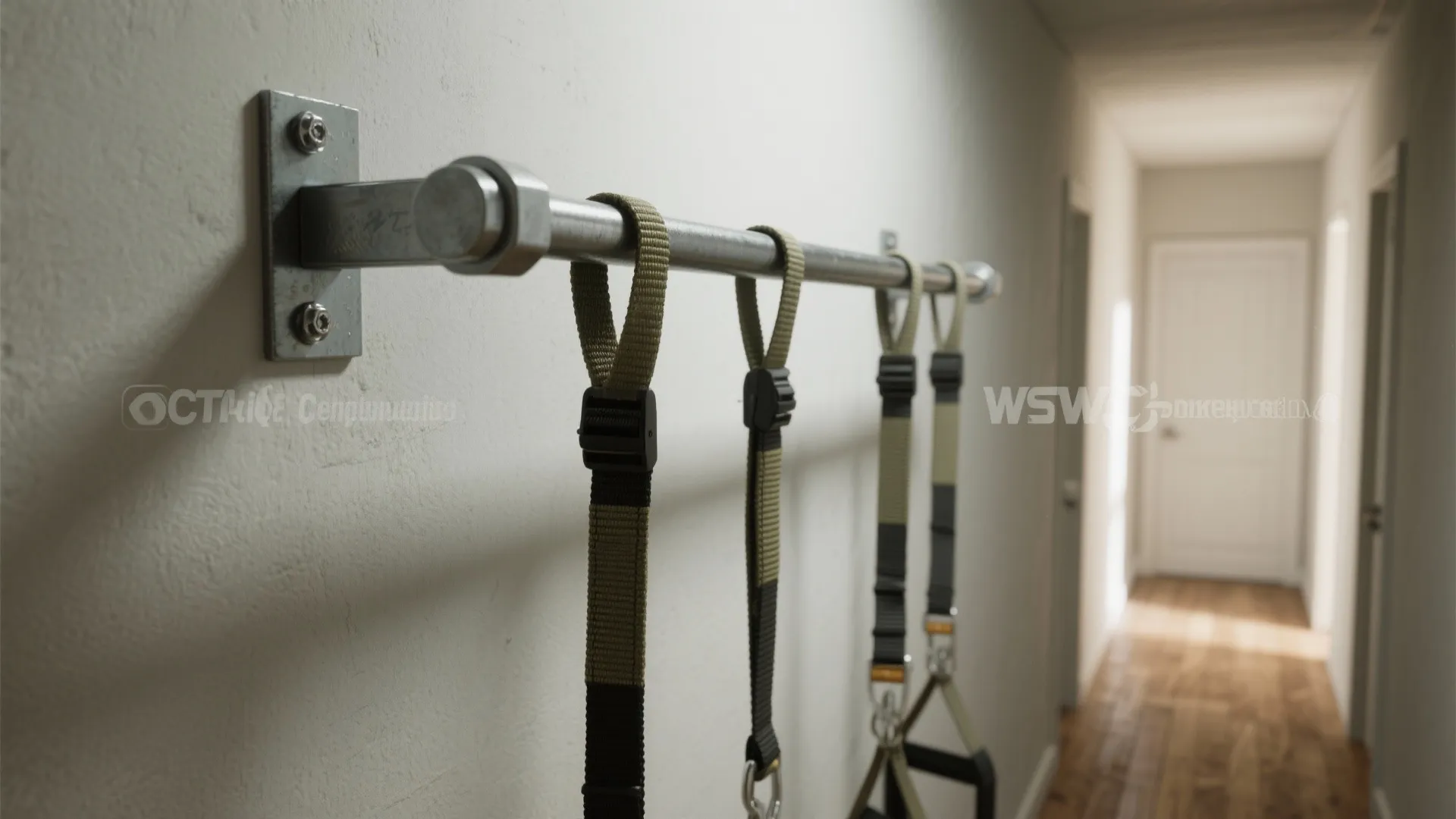 5. Wall-mounted pull-up bars and suspension trainers