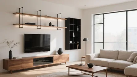 5 Wall Racks Designs for Living Rooms