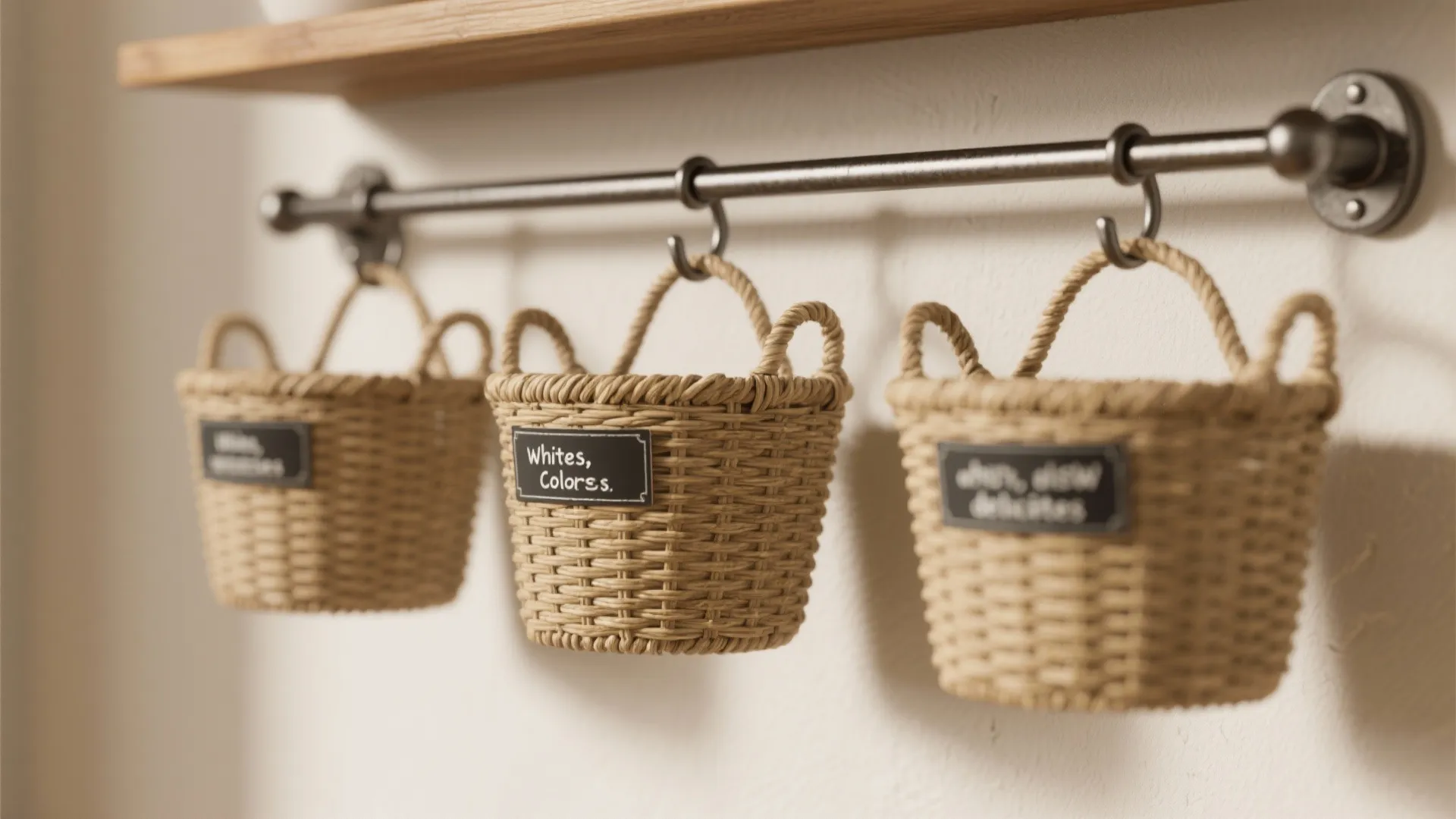 1. Wall-mounted basket rails