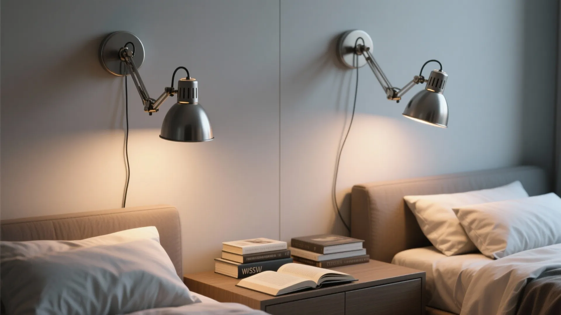 2. Adjustable wall-mounted reading lights