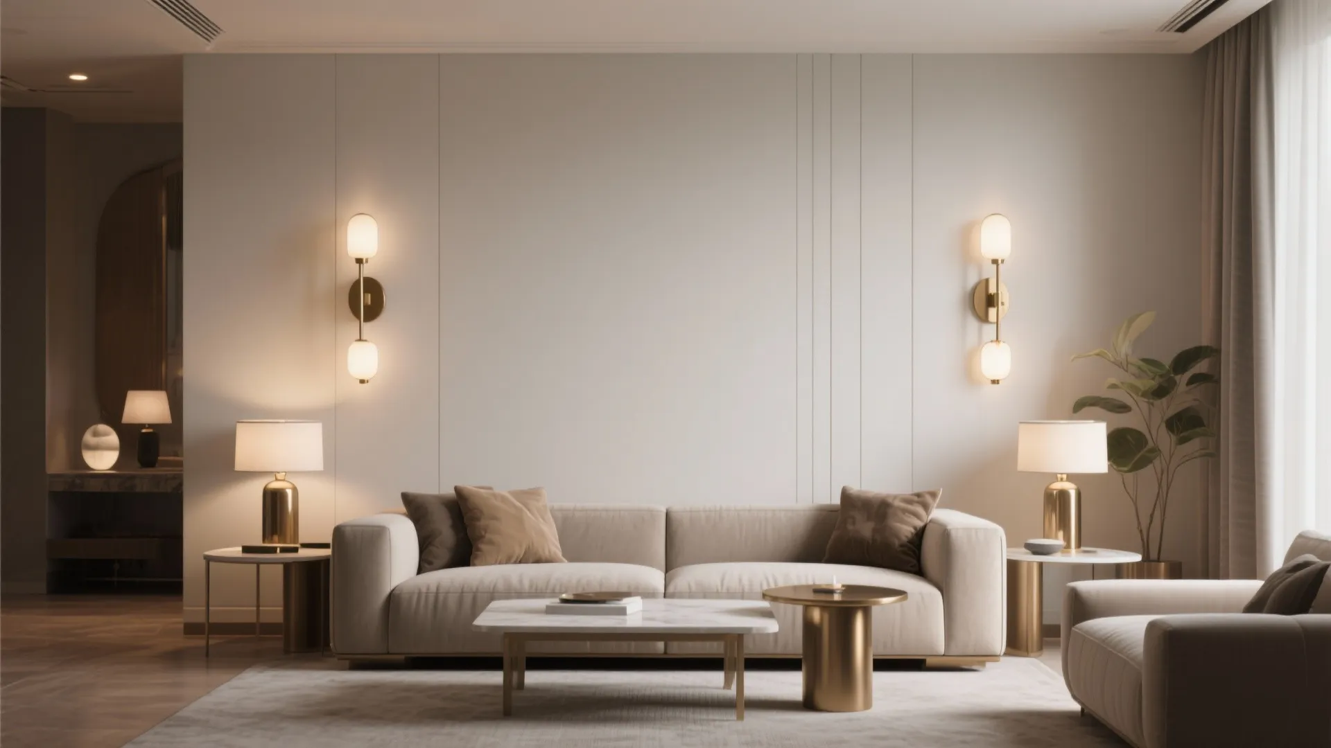 Wall-mounted lighting for uncluttered surfaces