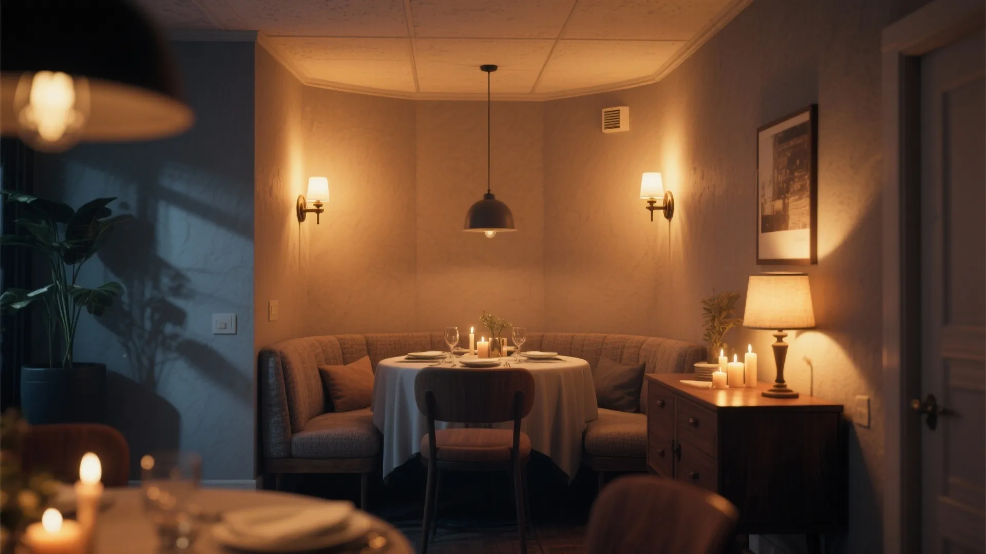 4. Wall Sconces + Table Lamps for Layered Warmth