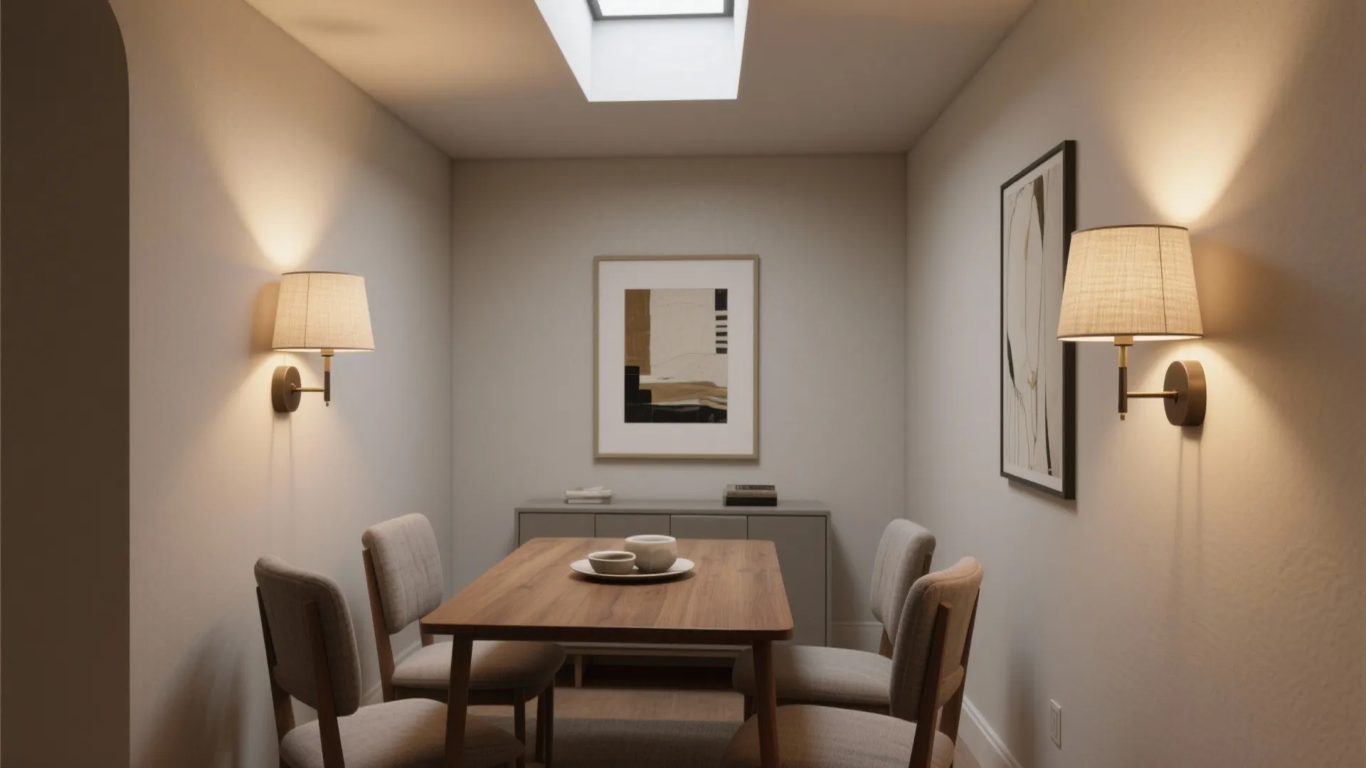 Wall sconces to free ceiling space