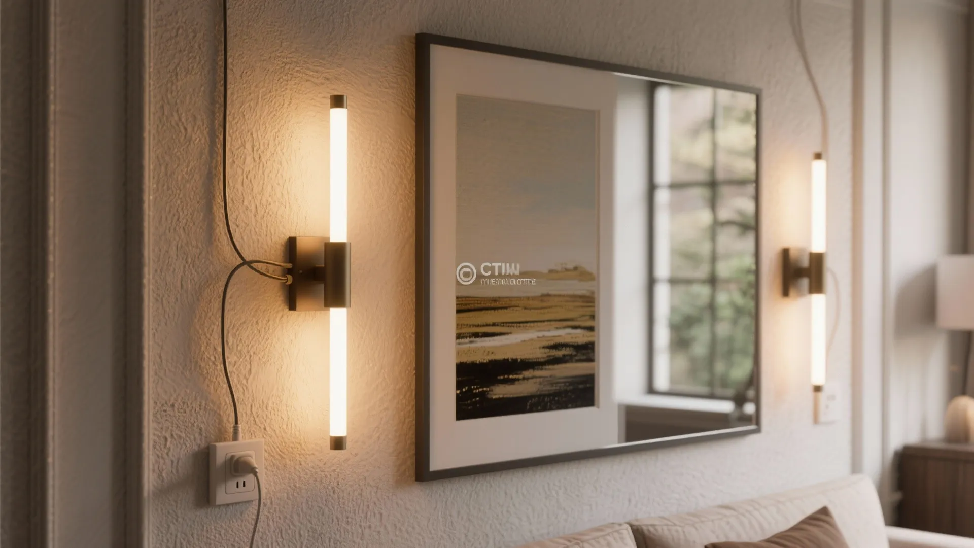 2. Wall sconces create overhead effect without ceiling work