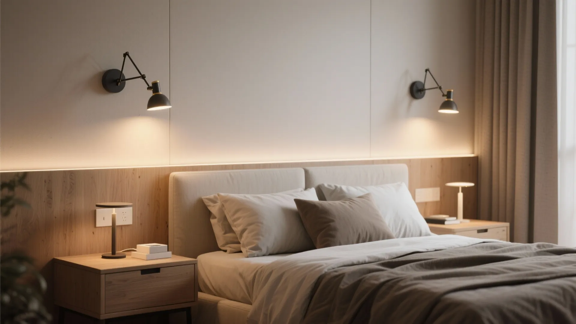 5. Layered Lighting with Wall Sconces