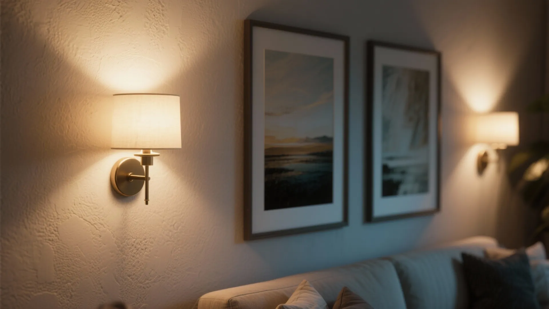 2. Wall sconces with dimmers