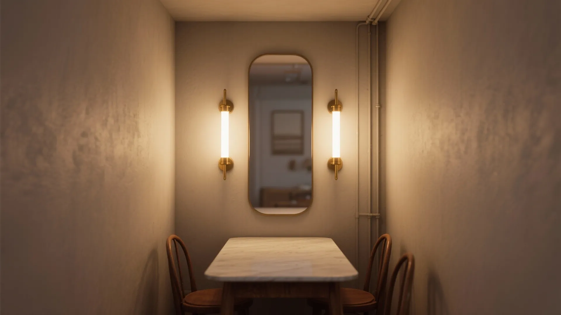 Wall sconces to free table space