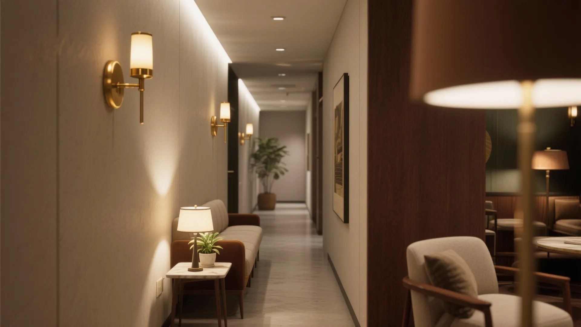 3. Wall sconces to free up floor space