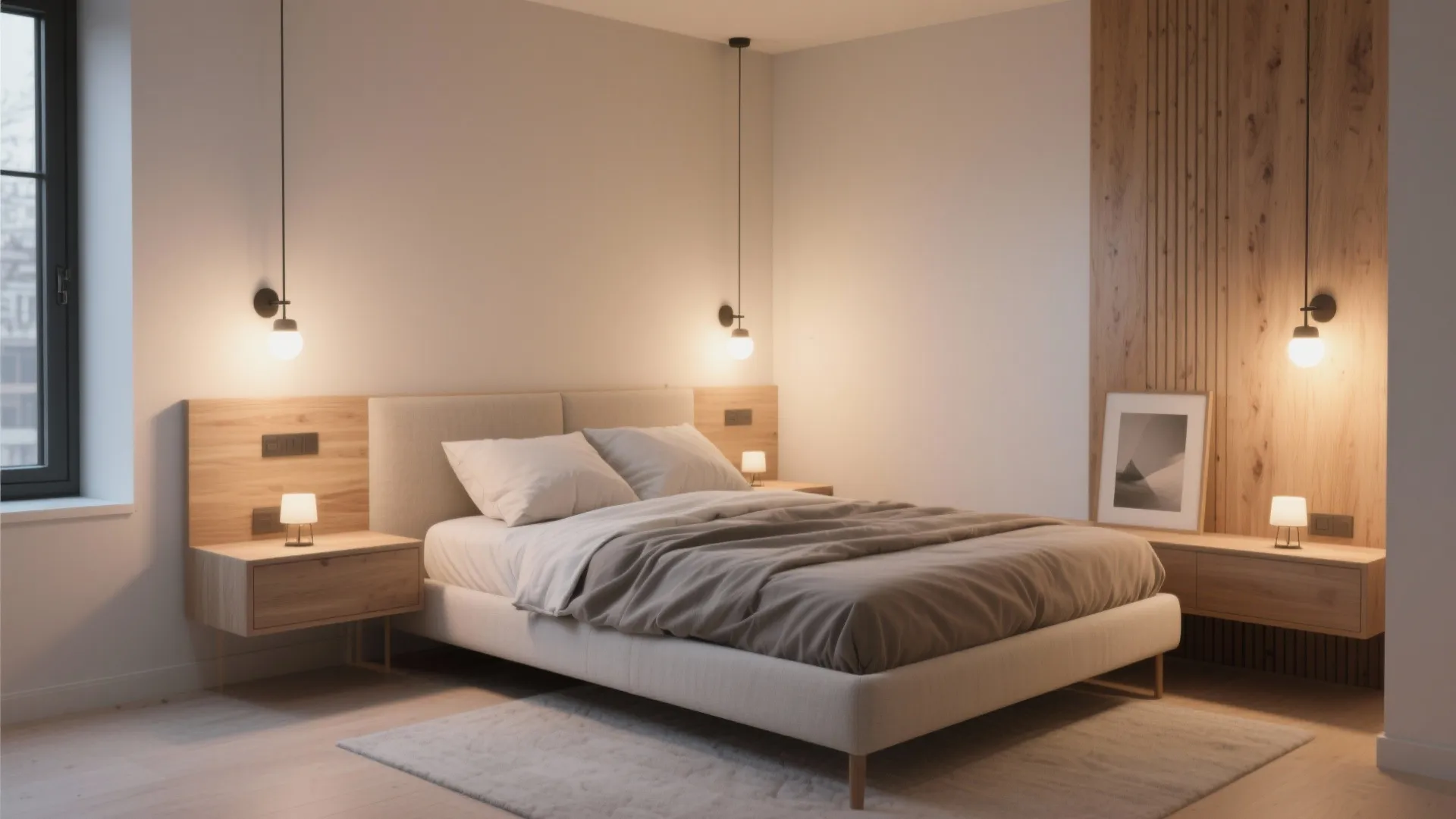 2. Use wall-mounted fixtures to free up floor space