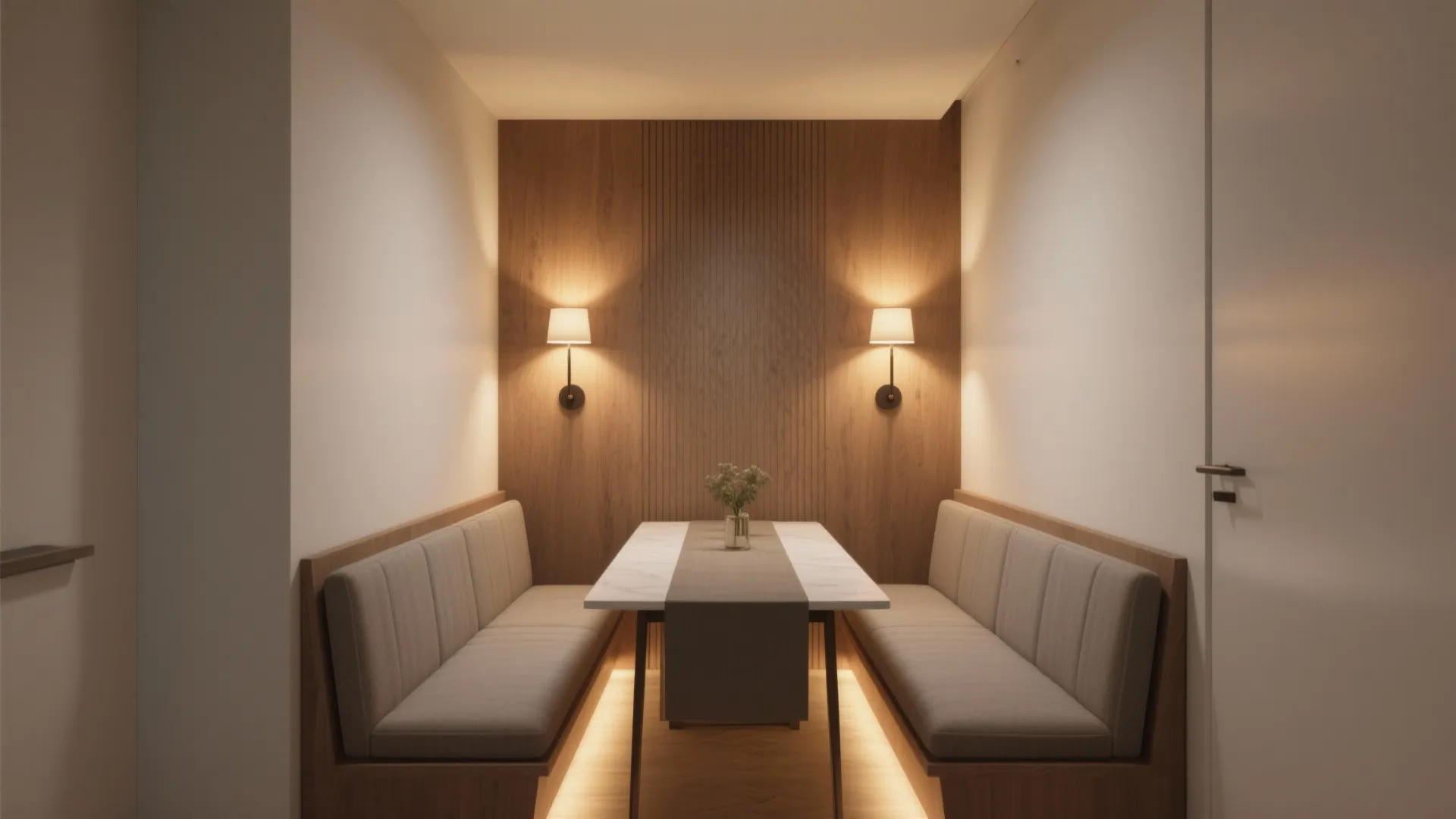 4. Wall sconces to widen the room