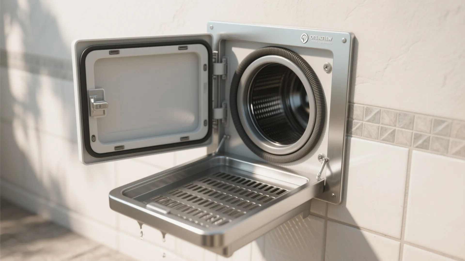 4. Wall-Mounted, Sealed Chute for Towels and Linens