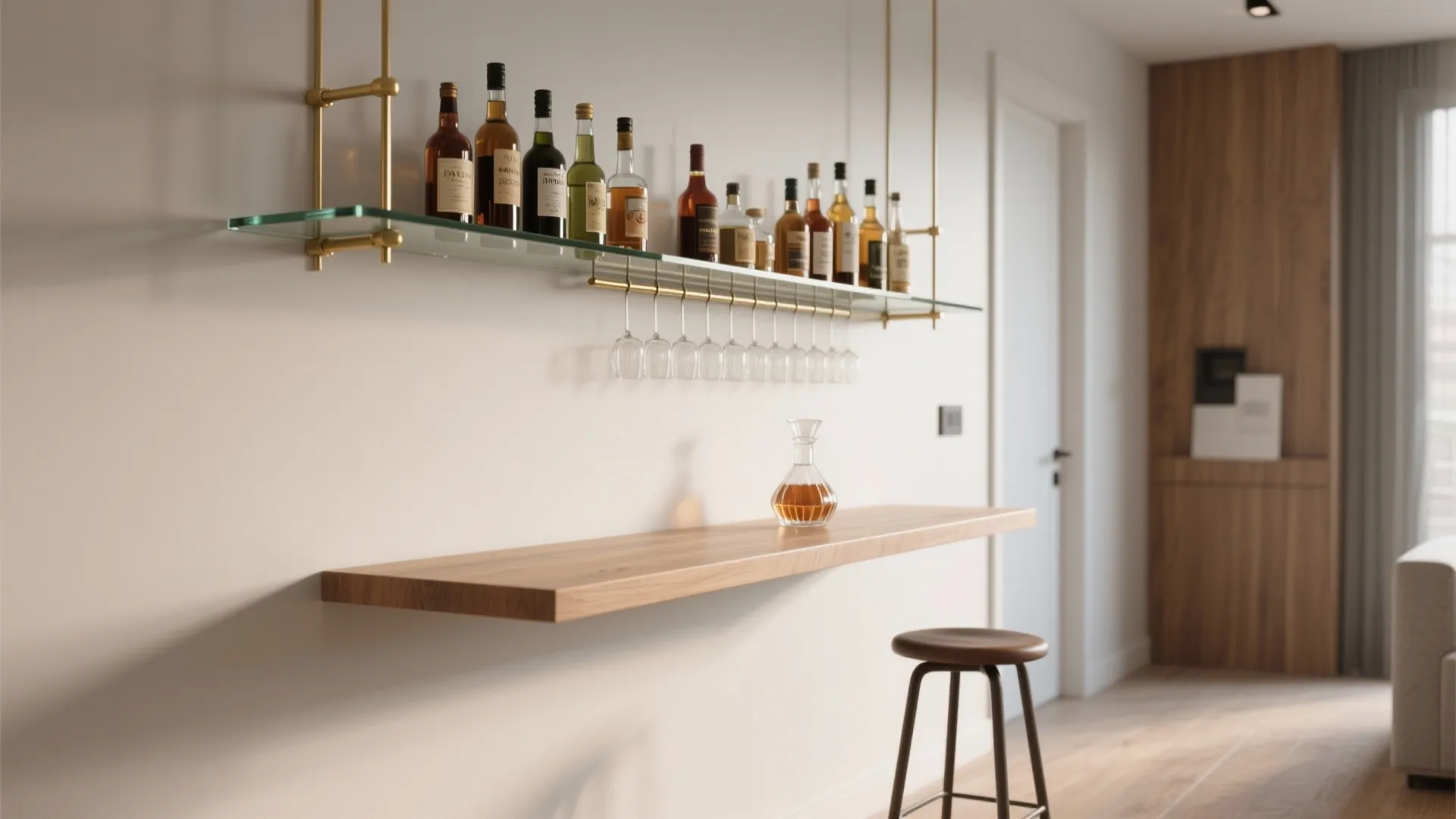 3. Wall-mounted shelf cart: free the floor